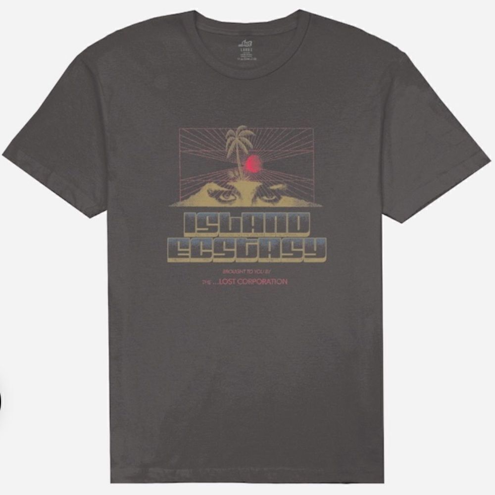 …lost - Island Ecstasy Vintage Dye Tee Vintage Black